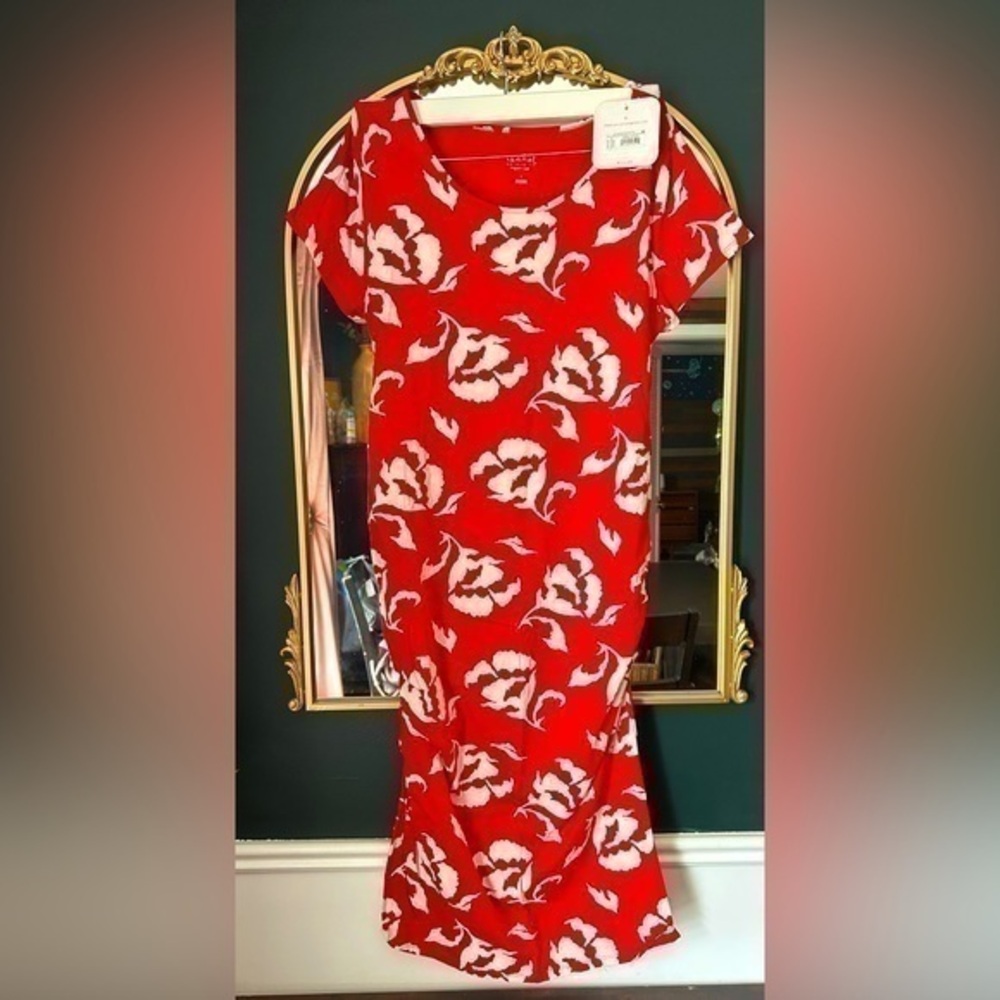 Red and white Isabel Maternity dress, size L